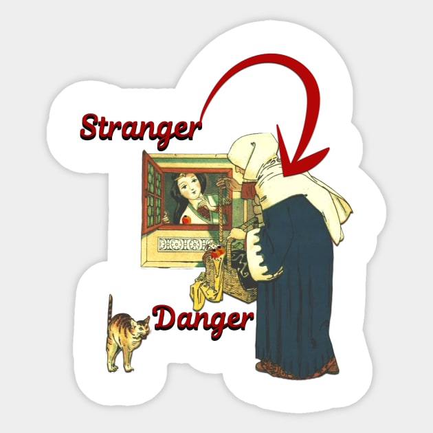 Stranger Danger Snow White Sticker by Pheona and Jozer Designs